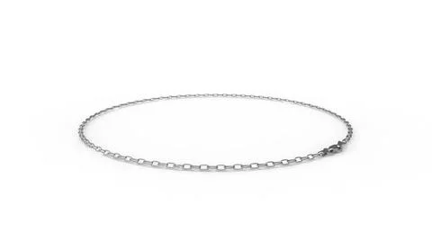 3D rendering of a metal chain in a circle isolated on white background 3D ... Stock Photos
