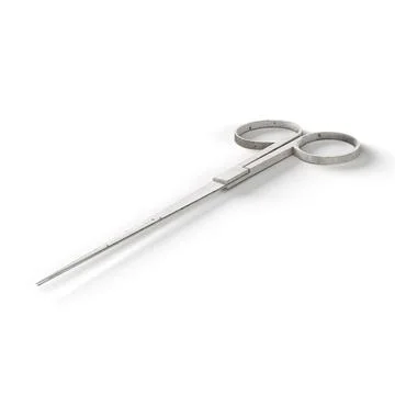 3d rendering of metal scissors isolated on a white background Foto stock