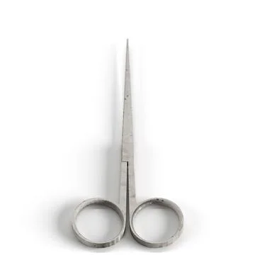 3d rendering of metal scissors isolated on a white background Foto stock