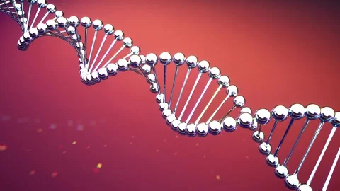 3d rendering metallic dna helix or genome structure 4k footage Stock Footage 313036719