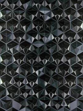 3d rendering metallic hexagon pattern. Luxury concept background. Digital art Stock Illustration