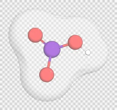 3D rendering of Metaphosphoric Acid over a transparent background. Stock Illustration