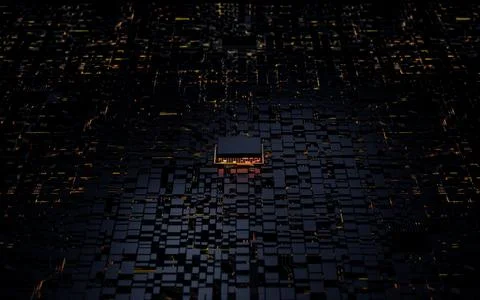 3D rendering microprocessor CPU chipset central processor unit on the illum.. 스톡 사진