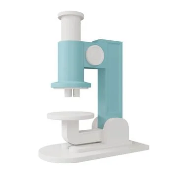 3d rendering of Microscope 3d rendering of Microscope, 3d icons, pastel mi... Stock Photos