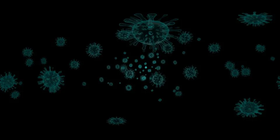 3d rendering Microscope virus- bacteria close up.  Equirectangular  360 VR im 库存插图