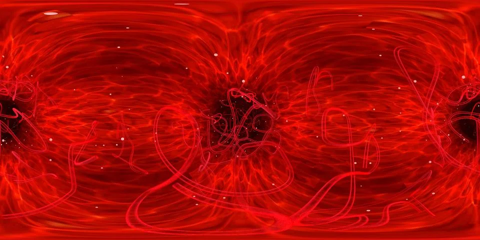 3d rendering Microscope virus- bacteria close up.  Equirectangular  360 VR im 库存插图