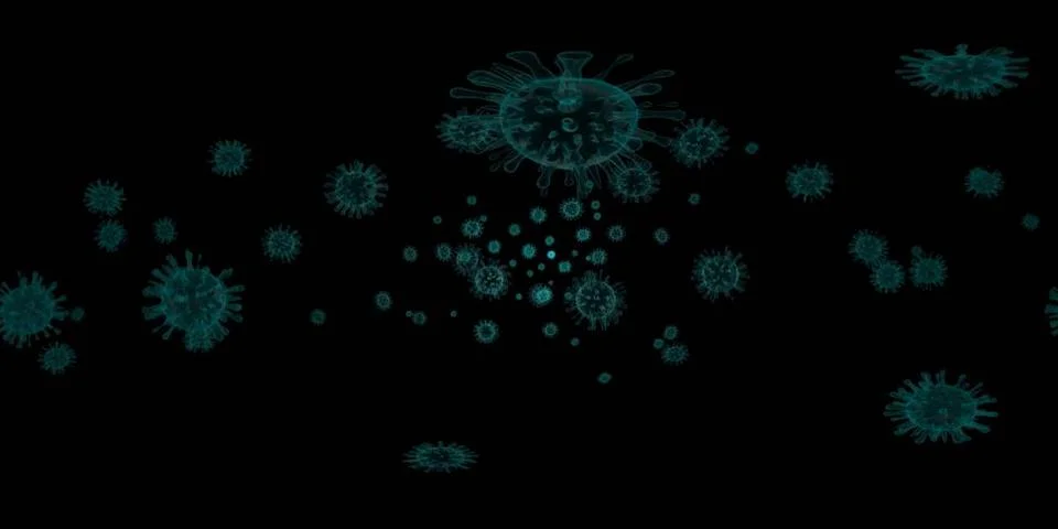 3d rendering Microscope virus- bacteria close up. Equirectangular 360 VR i... Stock Photos