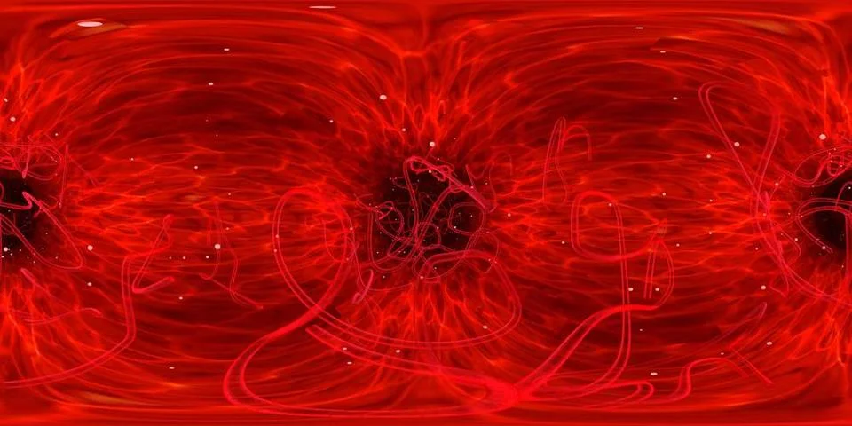 3d rendering Microscope virus- bacteria close up. Equirectangular 360 VR i... Stockfoto's