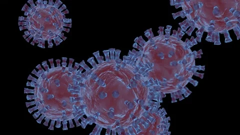 3D rendering of microscope virus close up, Coronavirus 2019-nCov novel Stock Footage 157897718