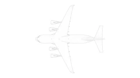 3d rendering of a millatary cargo plane isolated in white background Stock Illustration