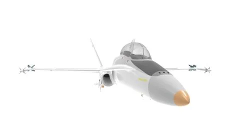 3d rendering of a millitary aircraft jet isolated on white background Stock Illustration