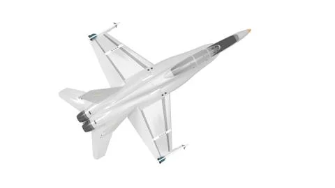 3d rendering of a millitary aircraft jet isolated on white background Stock Illustration