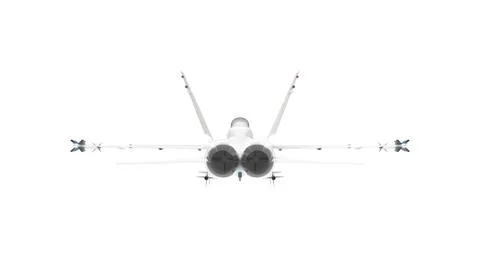 3d rendering of a millitary aircraft jet isolated on white background Stock Illustration