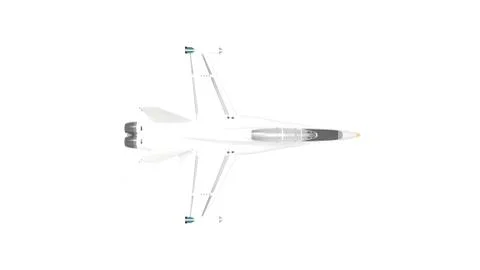3d rendering of a millitary aircraft jet isolated on white background Stock Illustration