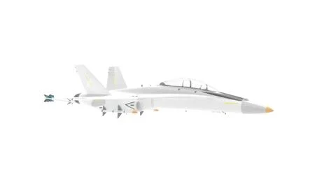3d rendering of a millitary aircraft jet isolated on white background Stock Illustration