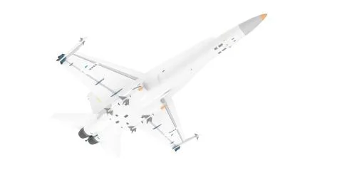 3d rendering of a millitary aircraft jet isolated on white background Stock Illustration