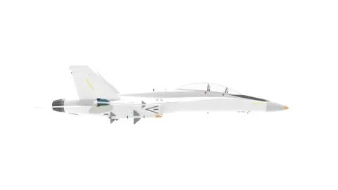 3d rendering of a millitary aircraft jet isolated on white background Stock Illustration