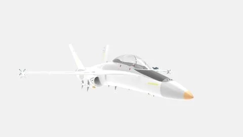 3d rendering of a millitary aircraft jet isolated on white background Stock Illustration