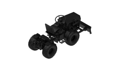 3D rendering of a mini tractor work vehicle machinery computer model working イラスト素材