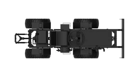 3D rendering of a mini tractor work vehicle machinery computer model working Illustrazione stock