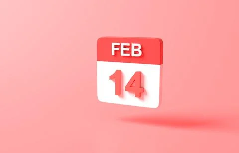 3d rendering minimal Calendar icon symbol. minimal cartoon cute style design. 스톡 일러스트