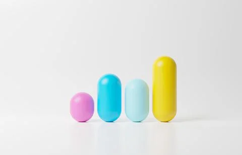 3d rendering minimal Growth or increase concept. Success up achievement or go Illustrazione stock