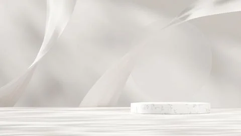 3d rendering of Minimal terrazzo and concrete texture podium steps on gray backg Illustrazione stock