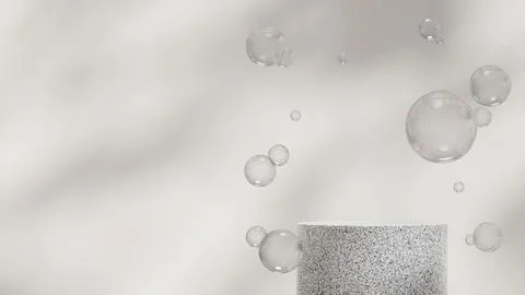 3d rendering of Minimal terrazzo and concrete texture podium steps on gray backg Illustrazione stock