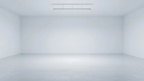 3D rendering minimalist  studio room space background, high key lighting . Stock Photos