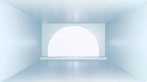 3D Rendering of Minimalistic Exhibition Background Stock Illustration