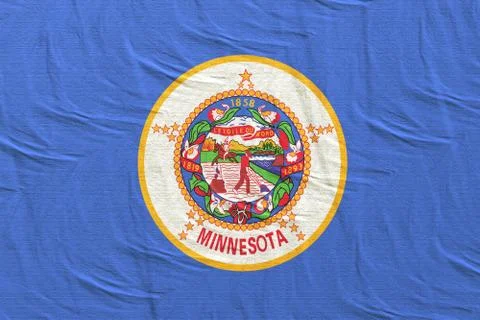 3d rendering of Minnesota State flag Stock Illustration