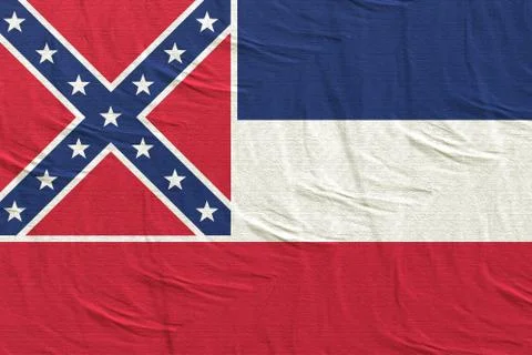 3d rendering of Mississippi State flag Stock Illustration