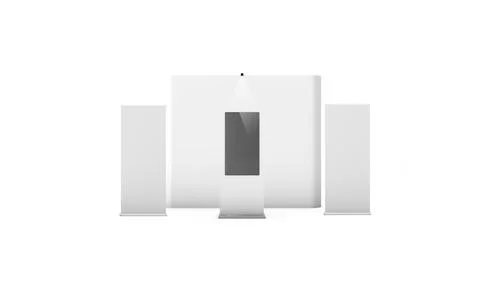 3d rendering mockup exhibition elements Stock Illustration