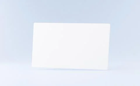 3d rendering mockup.of a white Business card on a light blue background イラスト素材