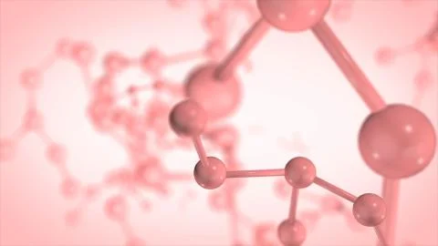 3D rendering model of molecule background. Stock Illustration