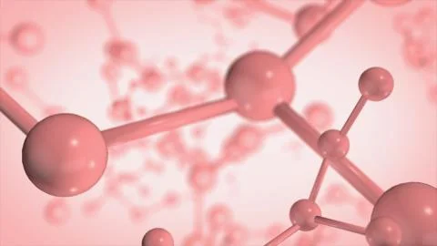 3D rendering model of molecule background. Stock Illustration