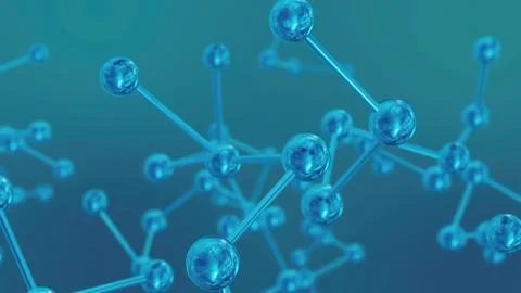 3D rendering of a model of a molecule Stock Illustration