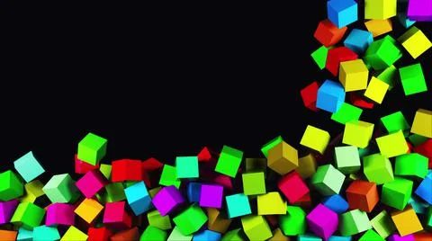 3D rendering of modern background. Computer generated animation many multicolor Illustrazione stock