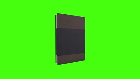3D rendering of a modern book on a bright green background with shadows Stock Footage 297584330
