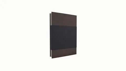 3D rendering of a modern book cover design in minimalistic style 스톡 동영상 297584329