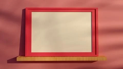 3d rendering Modern certificate realistic mockup design pink Иллюстрация