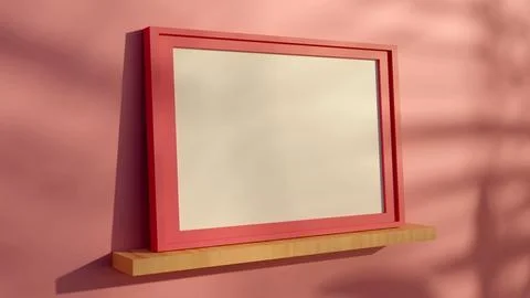 3d rendering Modern certificate realistic mockup design pink Stock Illustration