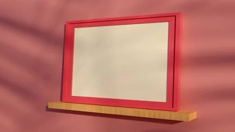 3d rendering Modern certificate realistic mockup design pink Stock Illustration