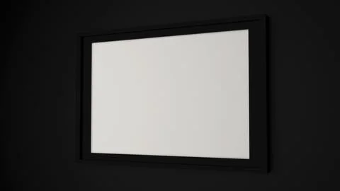 3d rendering Modern certificate realistic mockup design in elegant black Иллюстрация