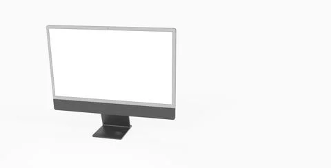 3D rendering of a modern computer display isolated on a white background Stock Illustration