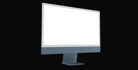 3D rendering of a modern computer display isolated on a white background Stock Illustration