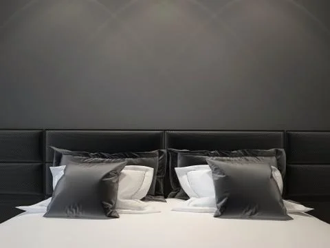 3D rendering modern double bedroom Stock Illustration