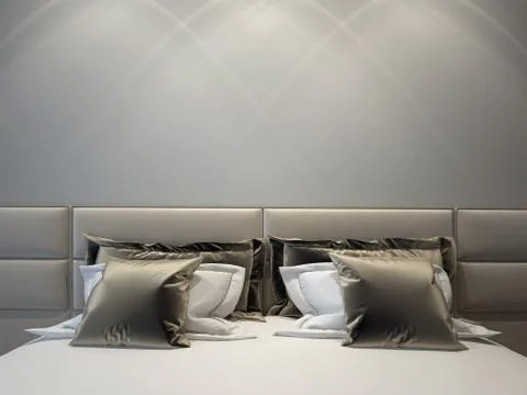 3d rendering modern double bedroom Stock Illustration