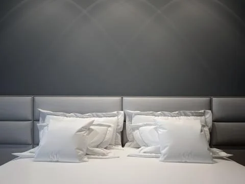 3D rendering modern double bedroom Stock Illustration
