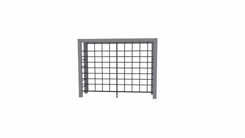 3D rendering of a modern garden trellis in an outdoor space Stock-Footage 286148452